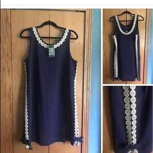 NWT Lilly Pulitzer Stella navy shift dress